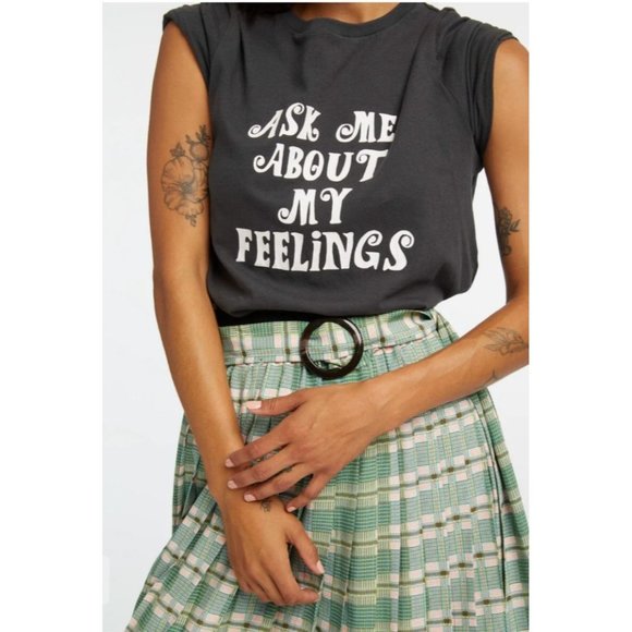 BANDO Tops - BANDO Ask Me About My Feelings Short Sleeve Tee Sz S NEW